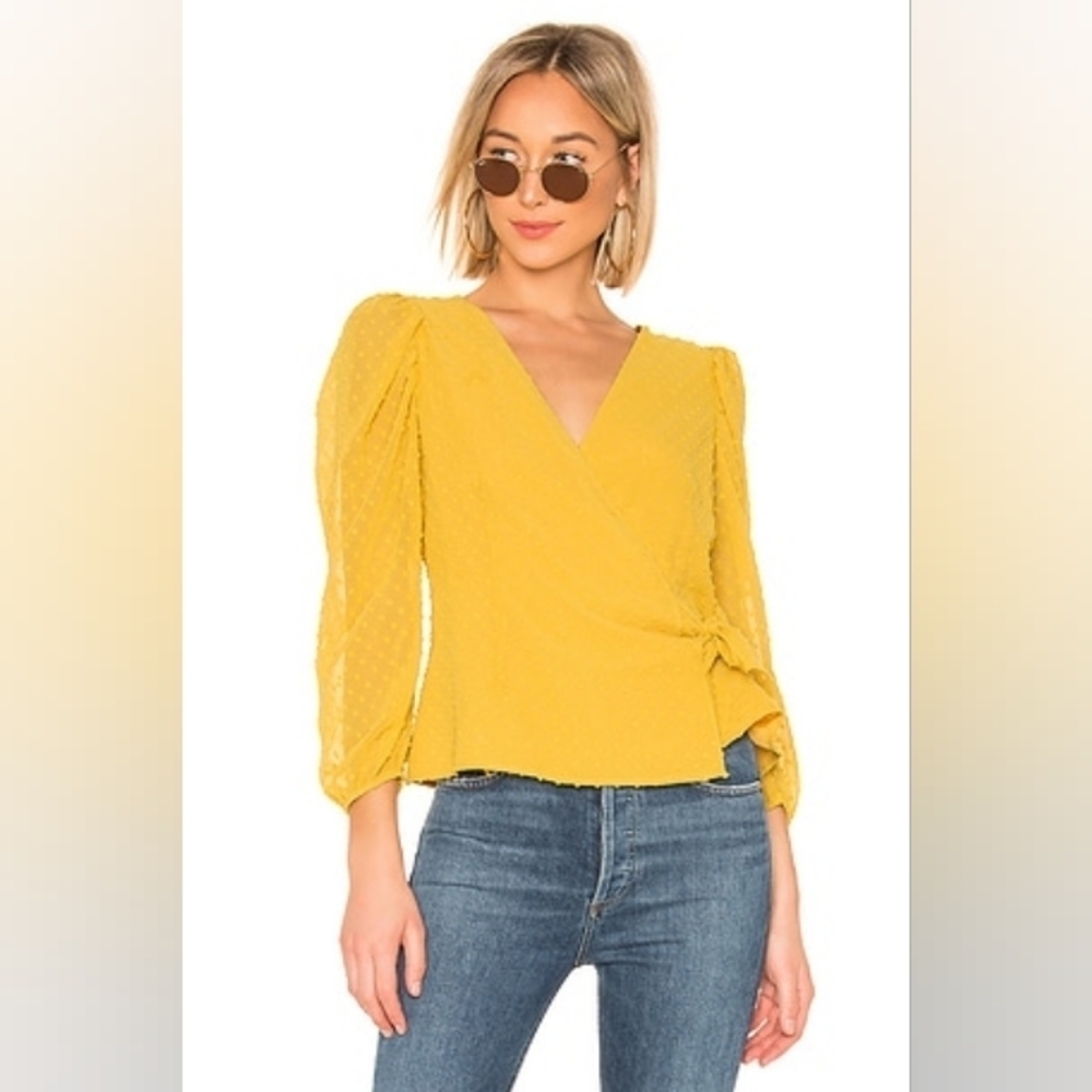 Yumi Kim St Marks Top in Marigold Swiss Dot sz L